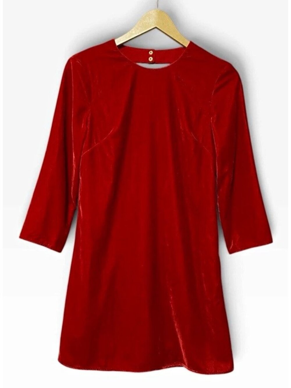 & Other Stories Red Velvet Open Back Dress 2 NWT Mini Christmas Cocktail Party